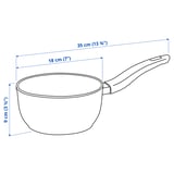 HUSKNUT Cacerola, recubrimiento antiadherente negro, 1.9 qt