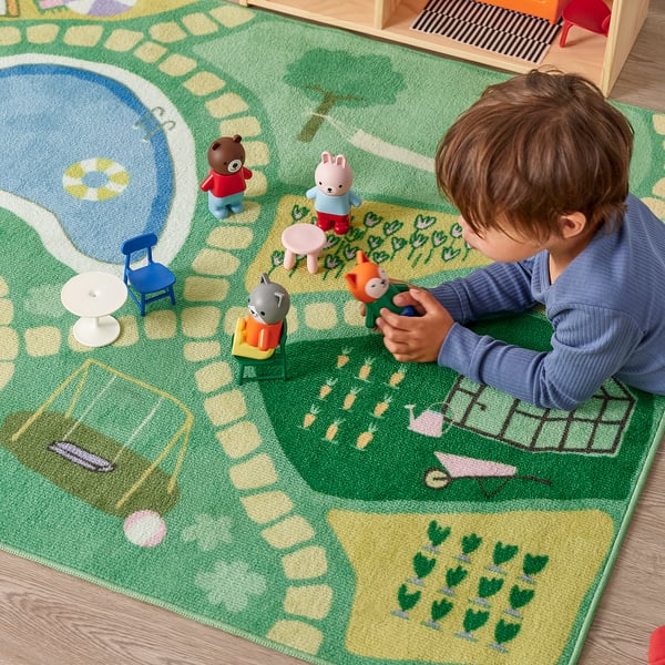 HUSSPARV Alfombra, verde, 3 ' 3 "x4 ' 4 "