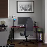 HUVUDSPELARE / UTESPELARE Escritorio+silla gaming, negro