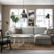 HYLTARP Sofá+chaise longue, derecha, Tallmyra blanco/negro