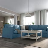 HYLTARP Sofá esquinero, 4 plazas, Tallmyra azul