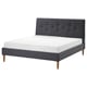 IDANÄS Armazón de cama tapizado, Gunnared gris oscuro, Tamaño King