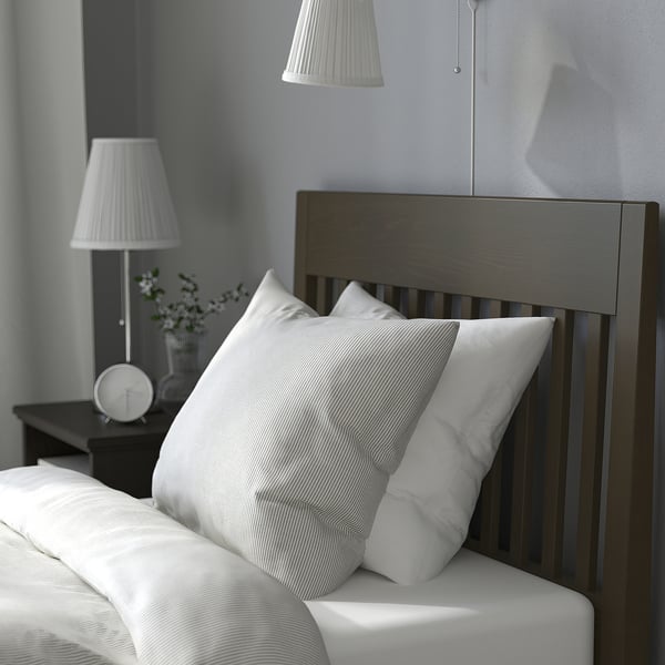 IDANÄS Base de cama+almacenamiento, marrón oscuro teñido, Tamaño twin