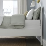 IDANÄS Base de cama, blanco/Lyngör blanco, Tamaño full