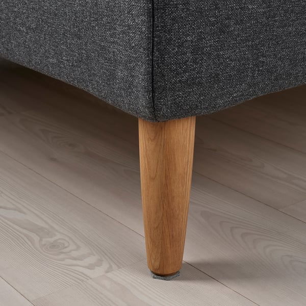 IDANÄS Base de cama tapizada, Gunnared gris oscuro, Tamaño queen