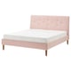 IDANÄS Base de cama tapizada, Gunnared rosado claro, Tamaño King