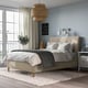 IDANÄS Cama tapizada+almacenaje, Naggen beige, Tamaño full