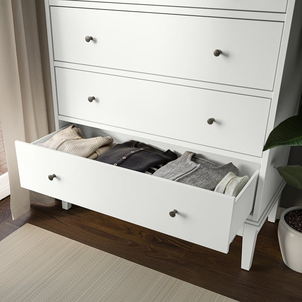 IDANÄS Cómoda de 4 cajones, blanco, 41x19 5/8x46 1/2 "