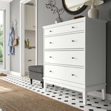 IDANÄS Cómoda de 4 cajones, blanco, 41x19 5/8x46 1/2 "