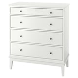 IDANÄS Cómoda de 4 cajones, blanco, 41x19 5/8x46 1/2 "