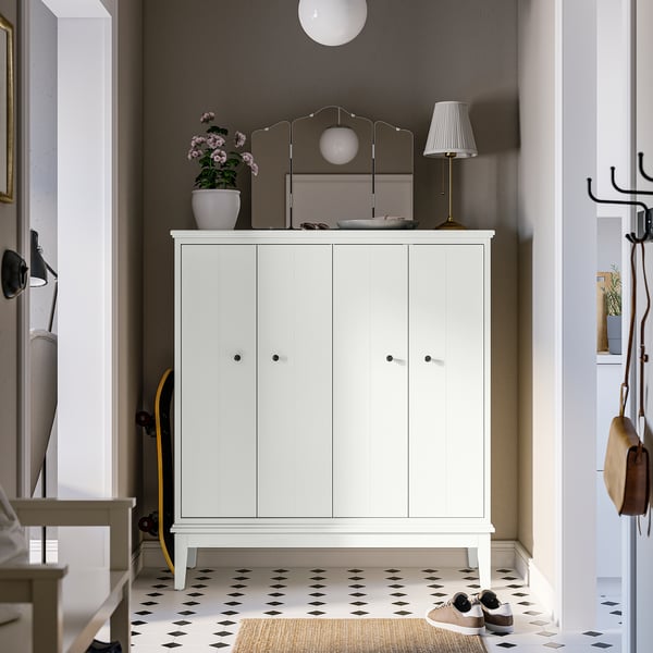 IDANÄS Gabinete puertas plegables, blanco, 47 5/8x53 1/8 "