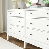 IDANÄS Gavetero de 6 cajones, blanco, 63 3/4x19 5/8x37 3/8 "