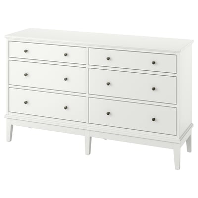 IDANÄS Gavetero de 6 cajones, blanco, 63 3/4x19 5/8x37 3/8 "