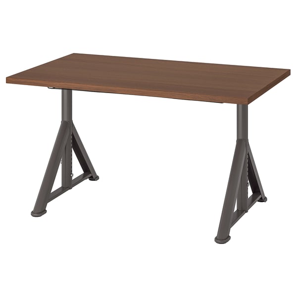 IDÅSEN Escritorio, marrón/gris oscuro, 47 1/4x27 1/2 "
