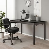 IDÅSEN Mesa, negro/gris oscuro, 55 1/8x27 1/2x29 1/2 "