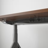 IDÅSEN Mesa sentado/de pie, marrón/gris oscuro, 47 1/4x27 1/2 "