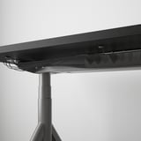 IDÅSEN Mesa sentado/de pie, negro/gris oscuro, 47 1/4x27 1/2 "