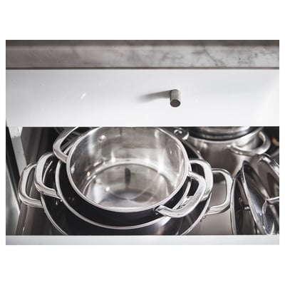 IKEA 365+ Batería de cocina, 6 piezas, acero inoxidable