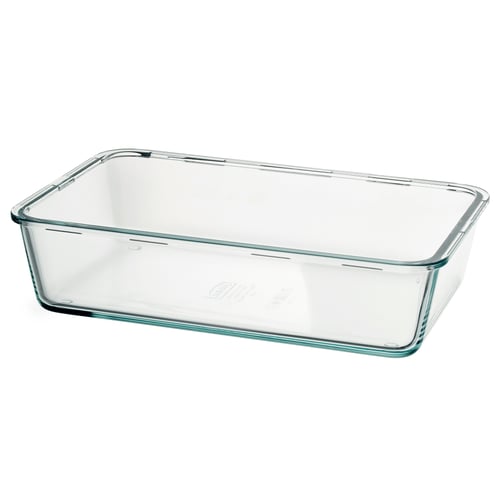 IKEA 365+ Recipiente, grande rectangular/vidrio, 3 qt
