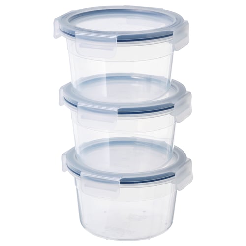 IKEA 365+ Recipiente+tapa, redondo/plástico, 25 oz