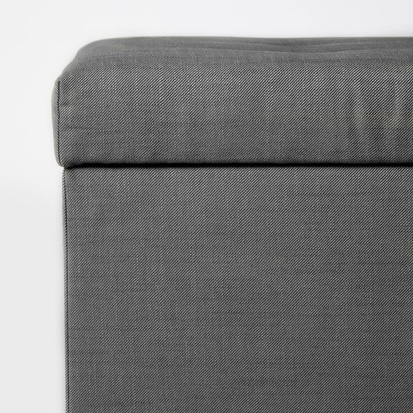 INNDYR Banco con almacenaje, Nordvalla gris oscuro/negro