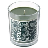 JÄMTSKOGEN Vela perfumada recipiente de vidrio, ciprés+eucalipto/verde oscuro, 45 hr