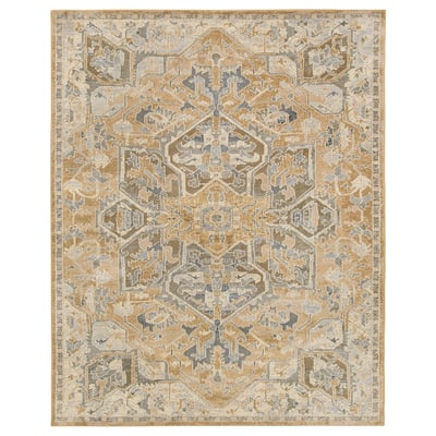 JÄRNVÄG Alfombra, pelo corto, motivo decorativo beige/beige oscuro, 7 ' 10 "x10 '