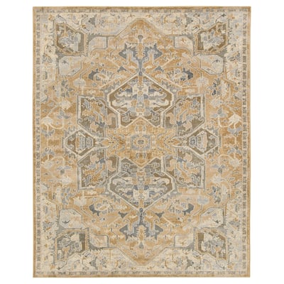 JÄRNVÄG Alfombra, pelo corto, motivo decorativo beige/beige oscuro, 7 ' 10 "x10 '