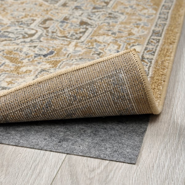 JÄRNVÄG Alfombra, pelo corto, motivo decorativo beige/beige oscuro, 7 ' 10 "x10 '
