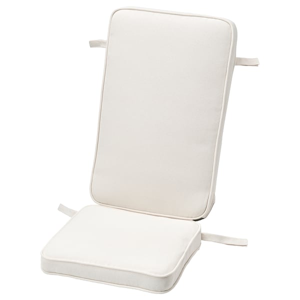 JÄRPÖN/DUVHOLMEN Cojín respaldo/asiento, exterior, blanco, 45 5/8x17 3/4 "