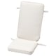 JÄRPÖN/DUVHOLMEN Cojín respaldo/asiento, exterior, blanco, 45 5/8x17 3/4 "
