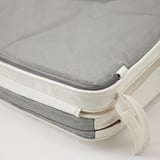 JÄRPÖN/DUVHOLMEN Cojín respaldo/asiento, exterior, blanco, 45 5/8x17 3/4 "