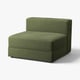 JÄTTEBO Módulo 1.5 plazas+almacenaje, Samsala verde amarillo oscuro