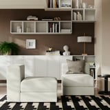 JÄTTEBO Módulo 1 plaza+almacenaje, Axvall color hueso