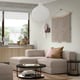 JÄTTEBO Sofá 2.5 plazas+chaise longue, izquierda/Samsala beige grisáceo