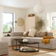 JÄTTEBO Sofá 3.5 plazas+chaise longue, Samsala beige grisáceo