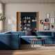 JÄTTEBO Sofá esquinero modular, 6 plazas, Samsala azul oscuro