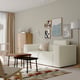 JÄTTEBO Sofá modular, 2 plazas, con reposacabezas/Axvall color hueso