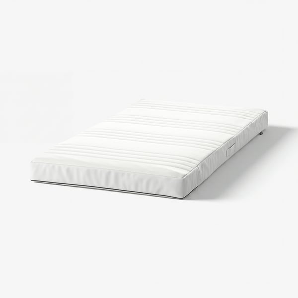 JÄTTETRÖTT Colchón resortes embolsados cuna, blanco, 27 1/2x52 "
