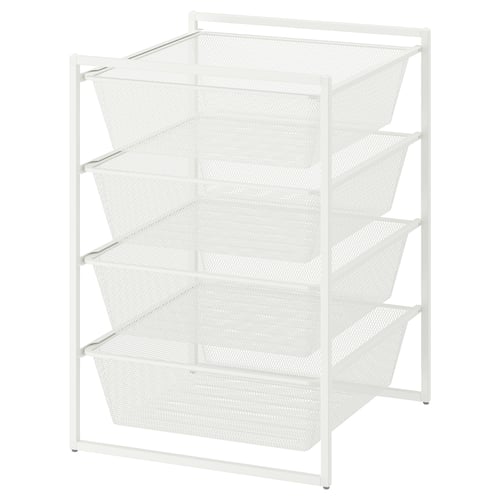 JONAXEL Combinación de almacenaje, blanco, 19 5/8x20 1/8x27 1/2 "