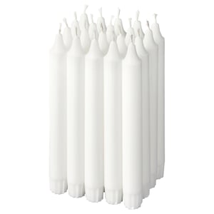 JUBLA Vela convencional sin aroma, blanco, 7 ½ " 6 hr