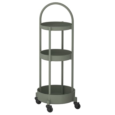 JUTTERSBO Carrito, gris-verde, 14 1/8x14 1/8 "