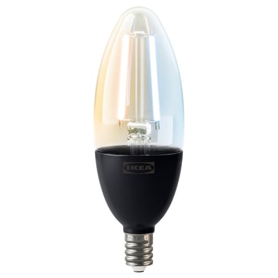 KAJPLATS Bombilla LED E12 450 lúmenes, inteligente espectro blanco/vidrio transparente