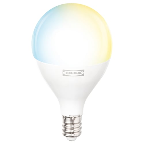 KAJPLATS Bombilla LED E12 800 lúmenes, inteligente espectro blanco/globo/blanco ópalo, 2 "