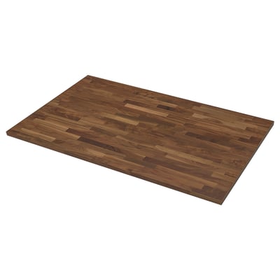 KARLBY Barra para isla de cocina, nogal/chapa, 74x42x1 1/2 "