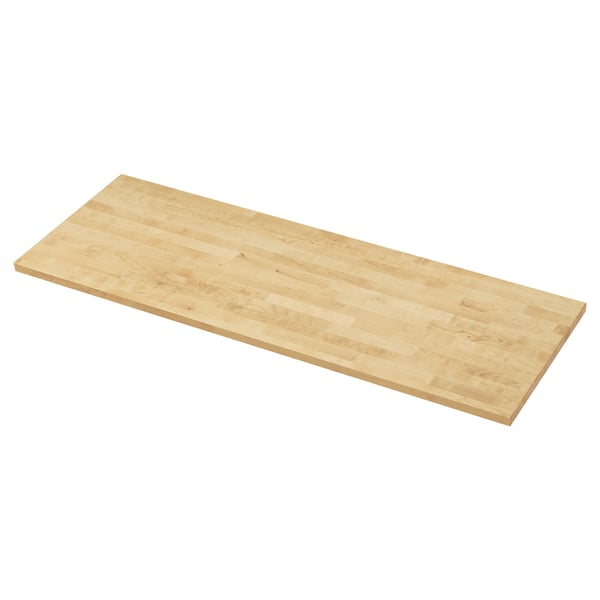 KARLBY Encimera de cocina, abedul/chapa, 74x1 1/2 "