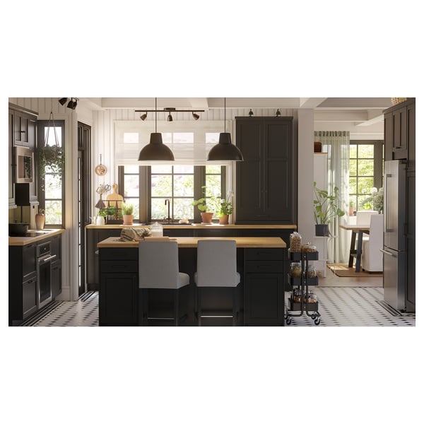 KARLBY Encimera de cocina, roble/chapa, 98x1 1/2 "