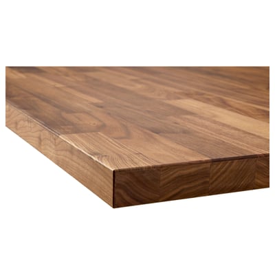 KARLBY Encimera para isla de cocina, nogal/chapa, 74x42x1 1/2 "