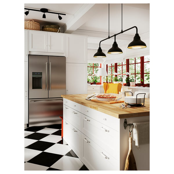 KARLBY Encimera para isla de cocina, roble/chapa, 74x42x1 1/2 "