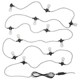 KASTTÅG Cadena iluminación LED+12 luces, negro/exterior
